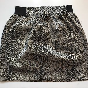 Gold Metallic Abstract Skirt